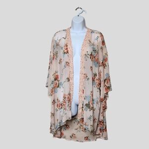 Band of Gypsies Pink Floral Kimono